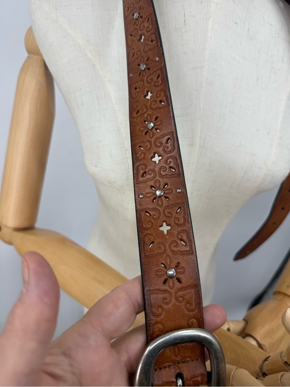 Polo Ralph Lauren RL3584231 tooled 100% leather belt M - Picture 6 of 12
